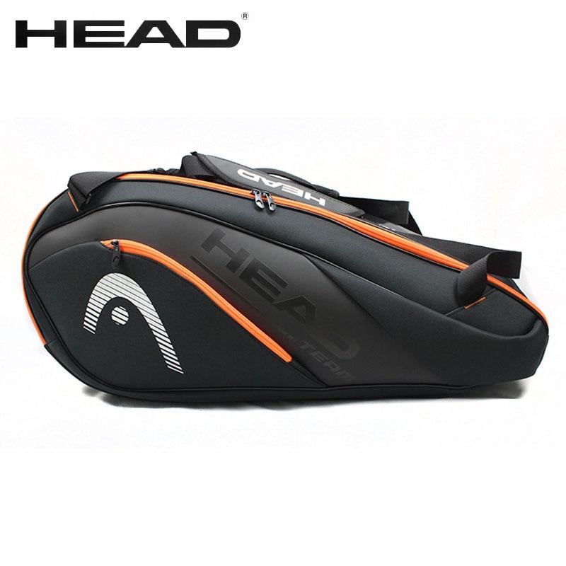 HEAD Tennis Bag Sports Bag Large Capacity 6-9 Tennis Racquets Men Women Badminton Bag Tennis Racket Backpack Tenis Squash Padel