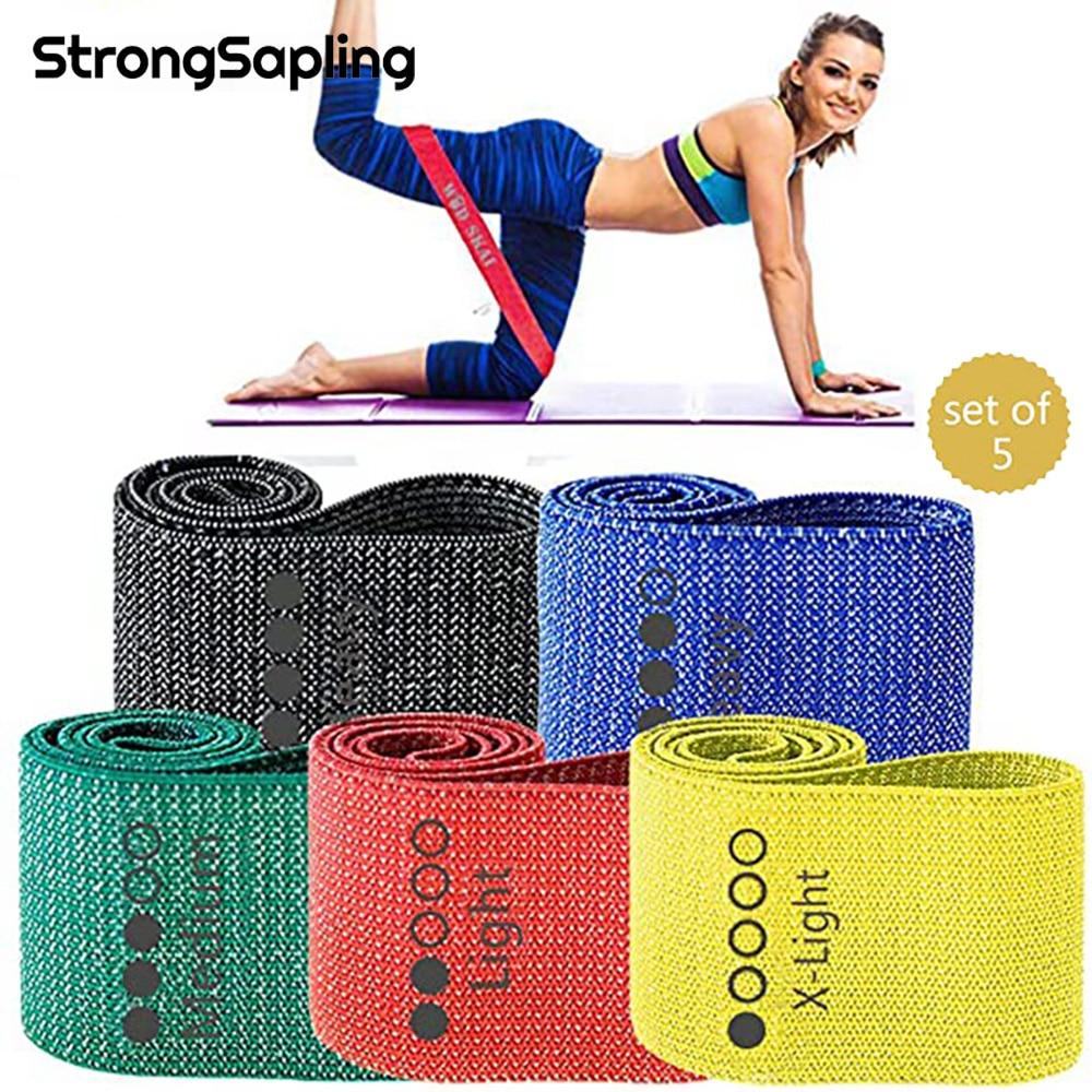 Resistance Bands Set 5 Levels Workout Bands Exercise Workout Legs Butt Fitness Resistance Loops Hip Thigh Squat Bands