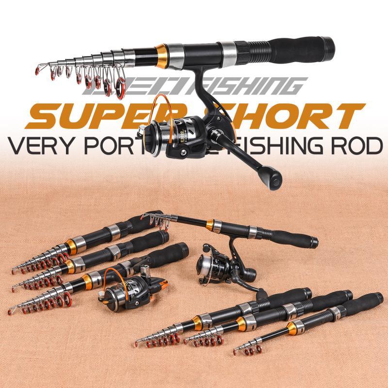 Portable Fishing Rod 1m 1.2m 1.5m 1.7m 1.9m 2.1m 2.3m Carbon Fiber fishing rod pole telescopic fishing rod