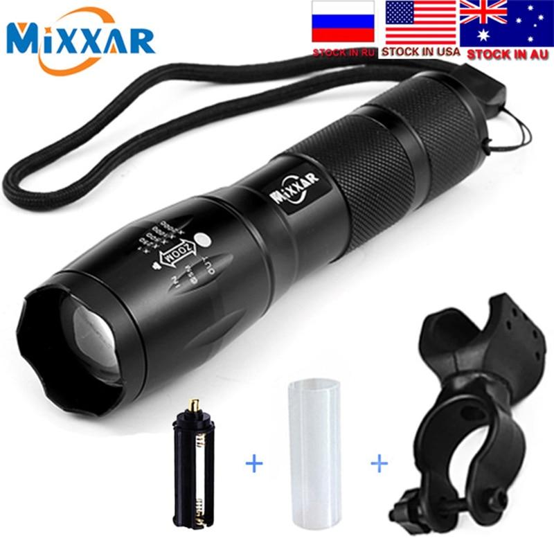 ZK30 Q250 TL360 T6 8000LM LED Bike Bicycle Flashlight Light Q5 3000LM Zoomable Focus Torch Lamp Light Tactical Lantern