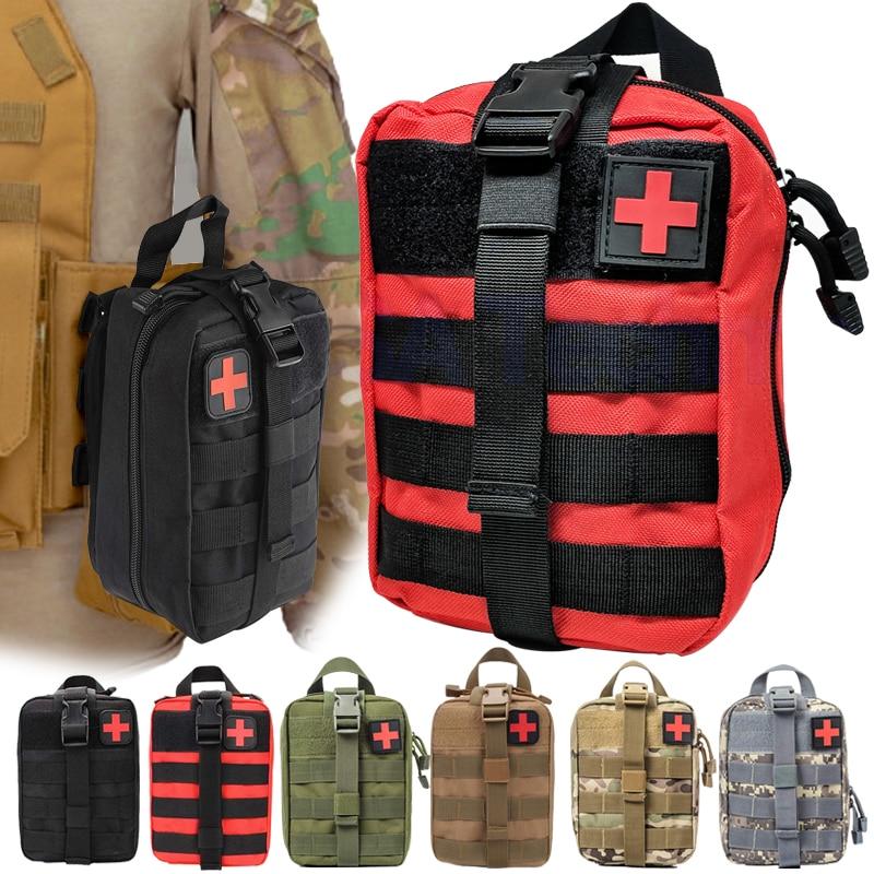 Camping Survival First Aid Kit Bag Military Tactical Medical Waist PackEmergency Outdoor Travel Camping Oxford Cloth Molle Pouch