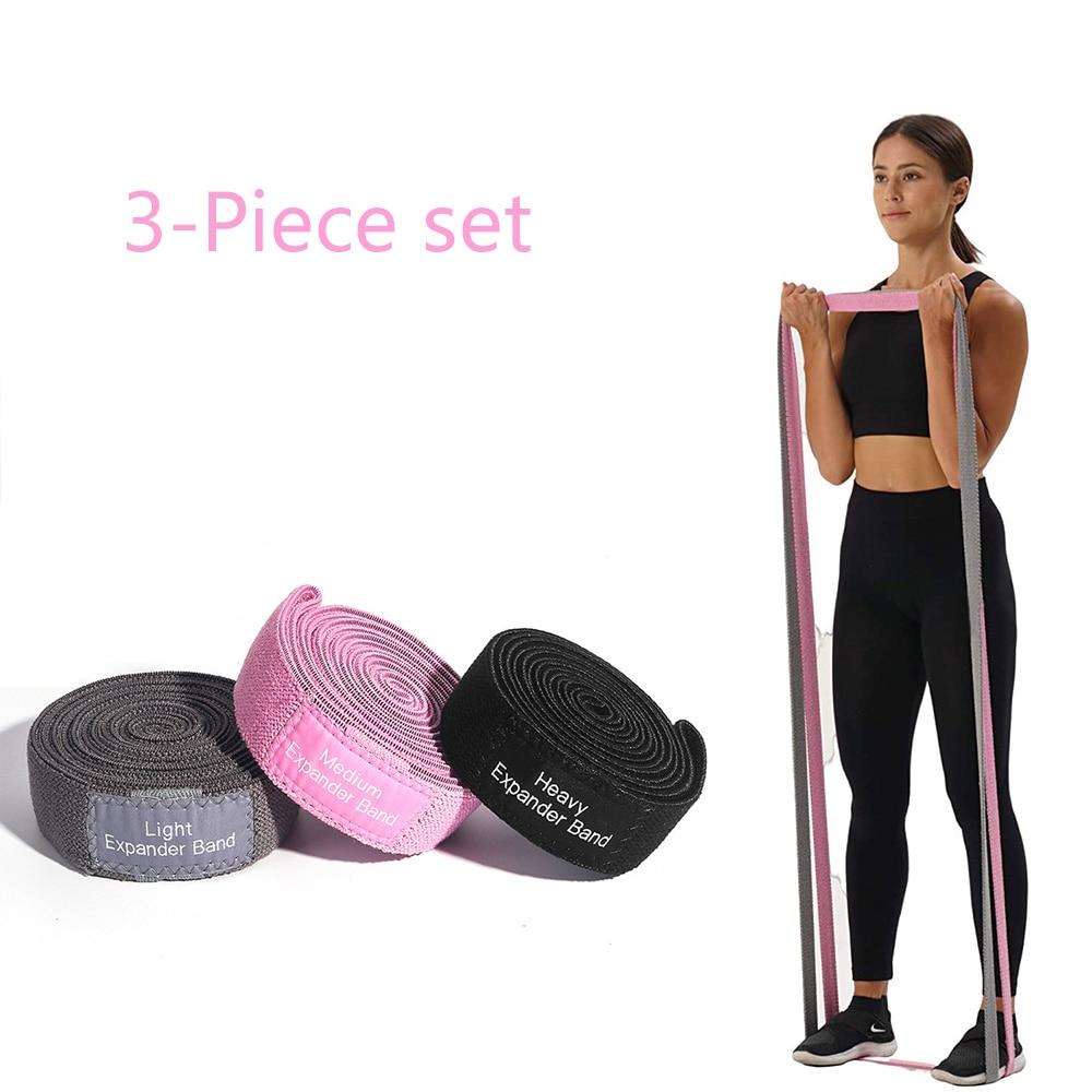 Fitness Long Resistance Bands 3-Piece Set Yoga Pull Up Assist Booty Hip Workout Loop Elastic Bands Gym Training Exercis Equipme