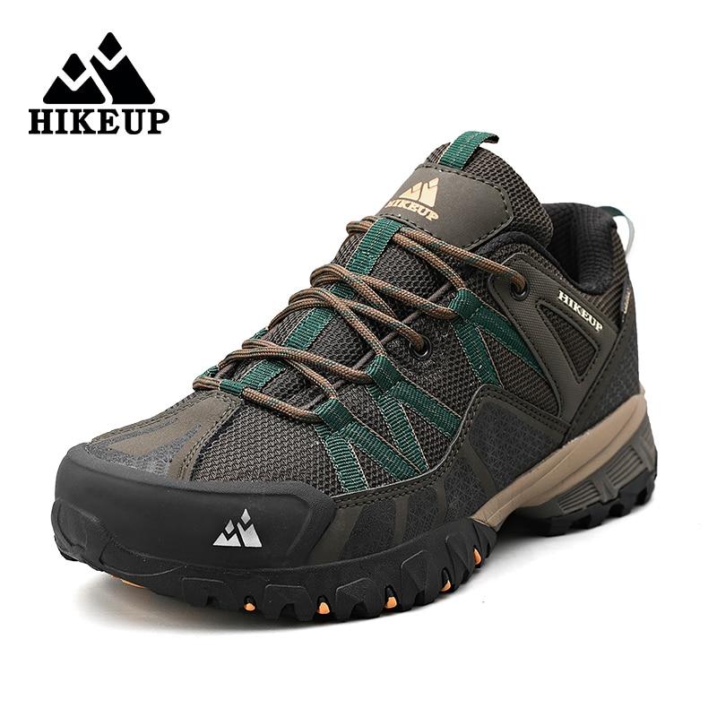 HIKEUP 2020 Summer Men Hiking Shoes Mesh Fabric Mountain Climbing Shoes Outdoor Trekking Sneakers Fishing Hunting Boots For Men