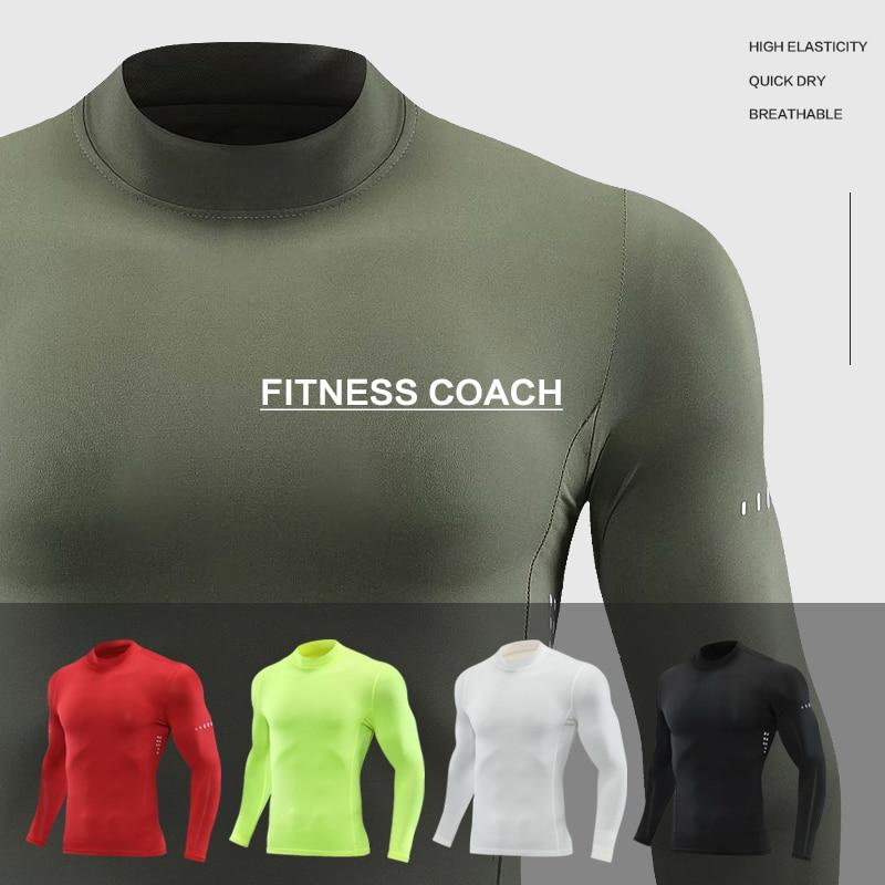 Plus Size Men Compression Sport T-Shirt Top Long Sleeve Gym Running Clothing Fitness Tight Sportswear Hiking Rashgard Sweatshirt