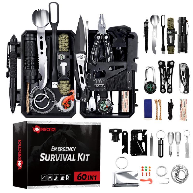 Hiking 59 In1 Practical Case Pocket Tool Pouch Tools First Aid Kit Tableware Camping Equipment Edc Outdoor Survival Multi Tool