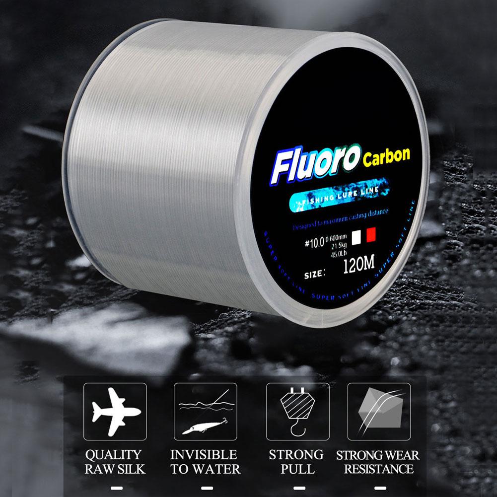 CLEAR 393 Feet~Fluorocarbon Coated Fishing Lure Leader Line~Carbon  Fiber~120M