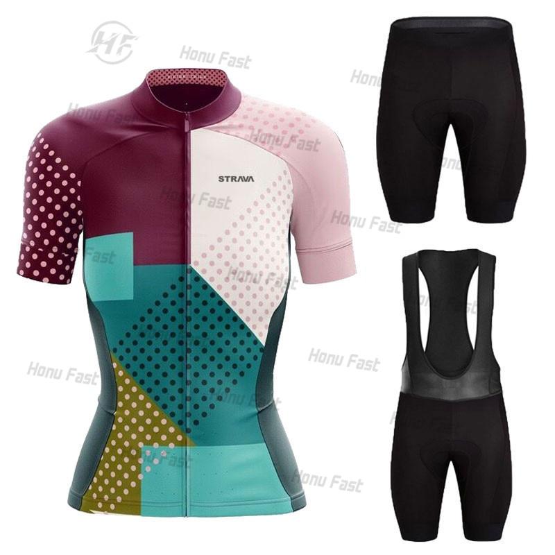 2021 Women STRAVA Summer Cycling Jersey Breathable MTB Bicycle Cycling Clothing Mountain Bike Wear Clothes Maillot Ropa Ciclismo