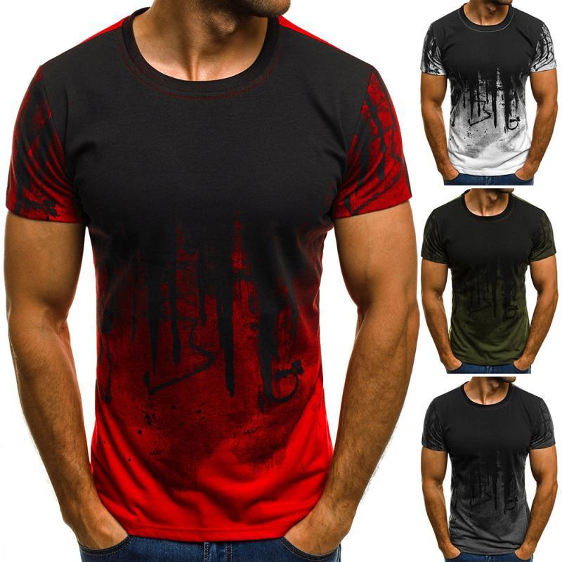 Fashion Men's Camouflage Quick Drying T Shirts Summer New Printed Short Sleeve Tshirt Man Sport Fitness O-neck