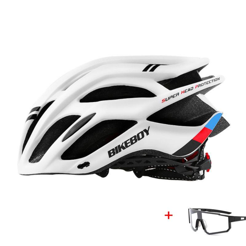 Professional Road Mountain Bike Helmet With Glasses Ultralight Bicycle Helmets Integrally-molded MTB Riding Cycling Helmet