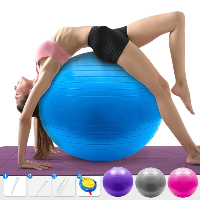 Yoga Ball Training Balance Thickening Exercise Pilates Massage Ball Gymnastics Fitness Ball Home Workout 55cm/65cm/75cm