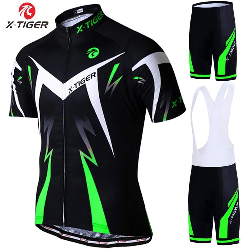X-Tiger Pro Cycling Jersey Set Summer Cycling Wear Mountain Bike Clothes Bicycle Clothing MTB Bike Cycling Clothing Cycling Suit