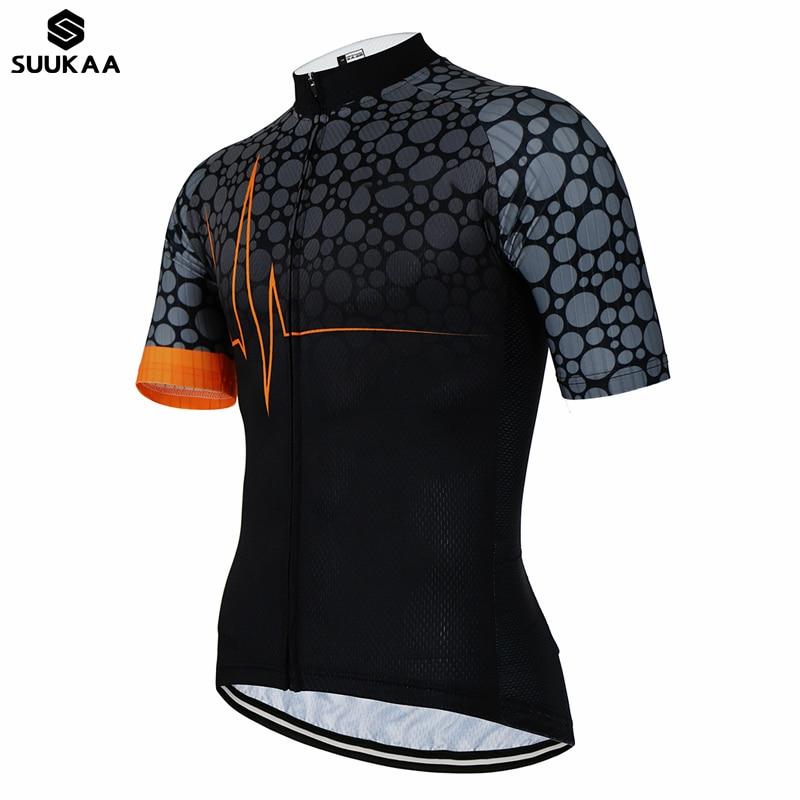 SUUKAA Men Summer Cycling Jersey New Short Sleeve Cycling Clothing MTB Pro Team Bike Shirt Road Bike Sportswear Maillot Racing