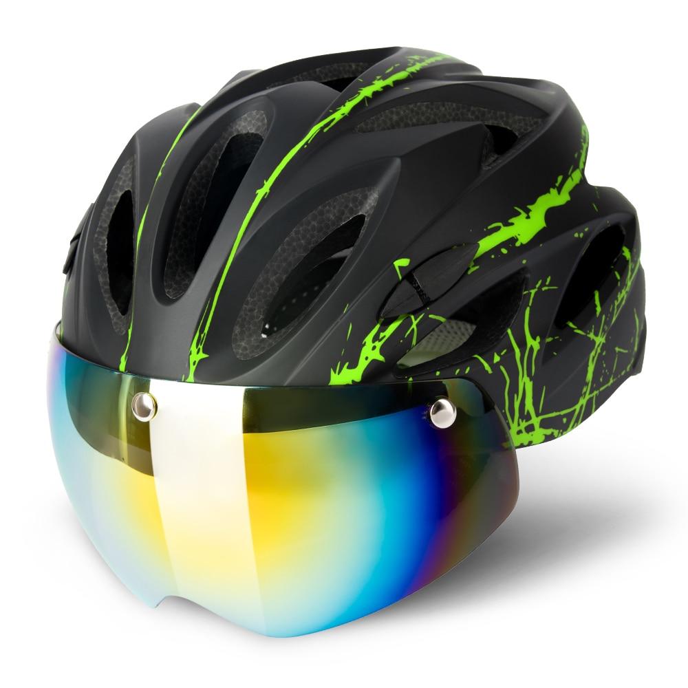 Bicycle HelmetRoad Mtb Mountain Bike Led With Removable Visor Goggles For Cycling Helmet Casco Accesorios mountain helmet
