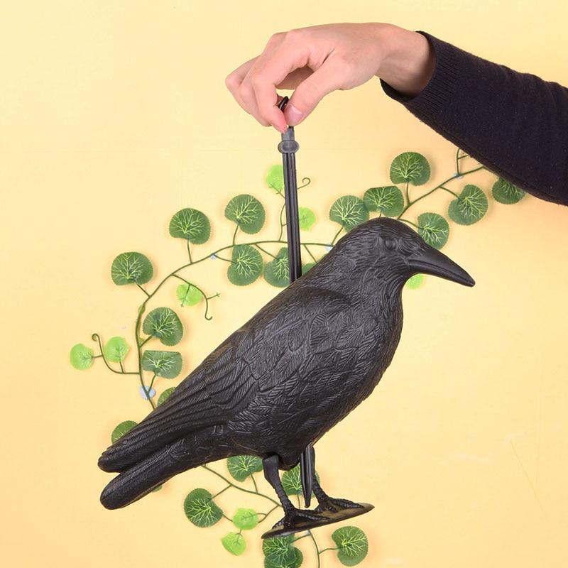 Simulation Black Crow Animal Model Artificial Crow Black Bird Raven Prop Scary Decoration For Party Supplies